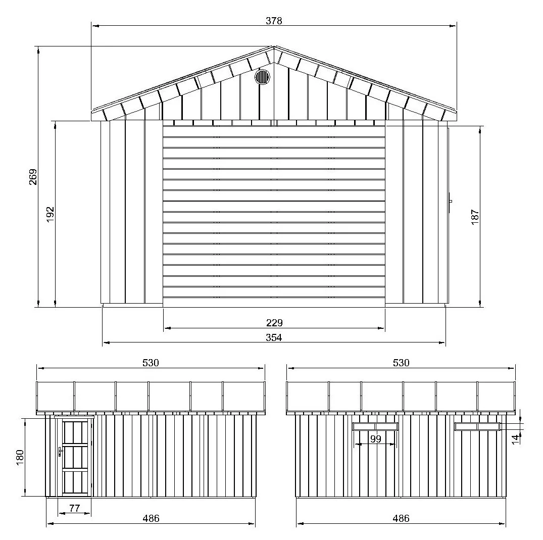 LP® SmartSide® panelen garage M991B – 354 x 486 cm – 17 m2 - Afbeelding 9