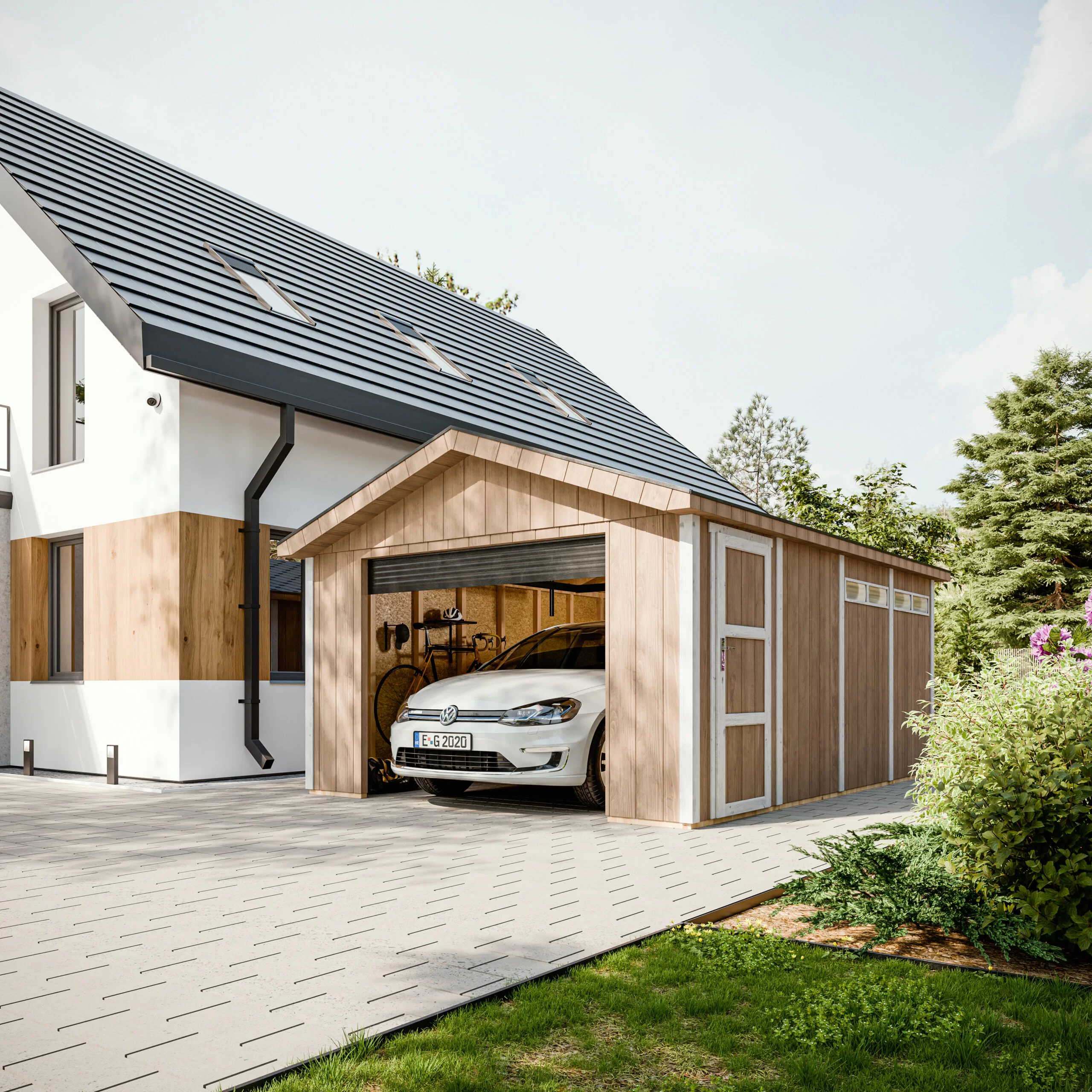 LP® SmartSide® panelen garage M991B – 354 x 486 cm – 17 m2 - Afbeelding 2