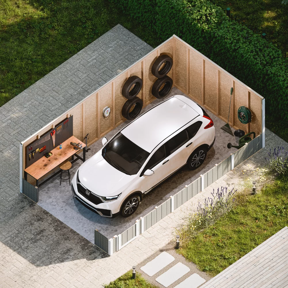 LP® SmartSide® panelen garage M992B – 354 x 604 cm – 21 m2 - Afbeelding 5