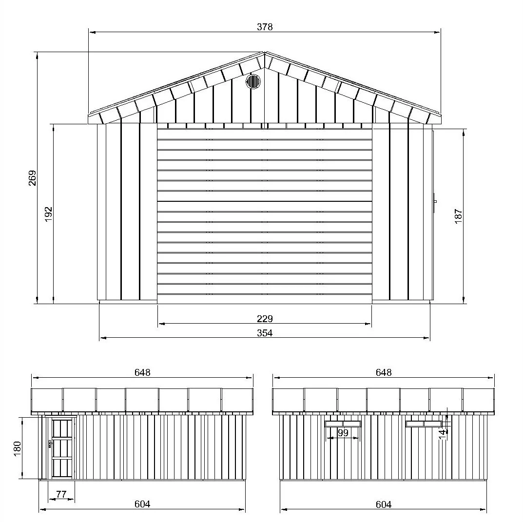 LP® SmartSide® panelen garage M992B – 354 x 604 cm – 21 m2 - Afbeelding 8