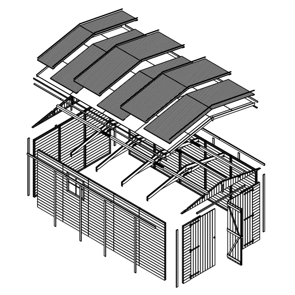 Houten garage M101 – 493 x 303 cm – 15 m2 - Afbeelding 7