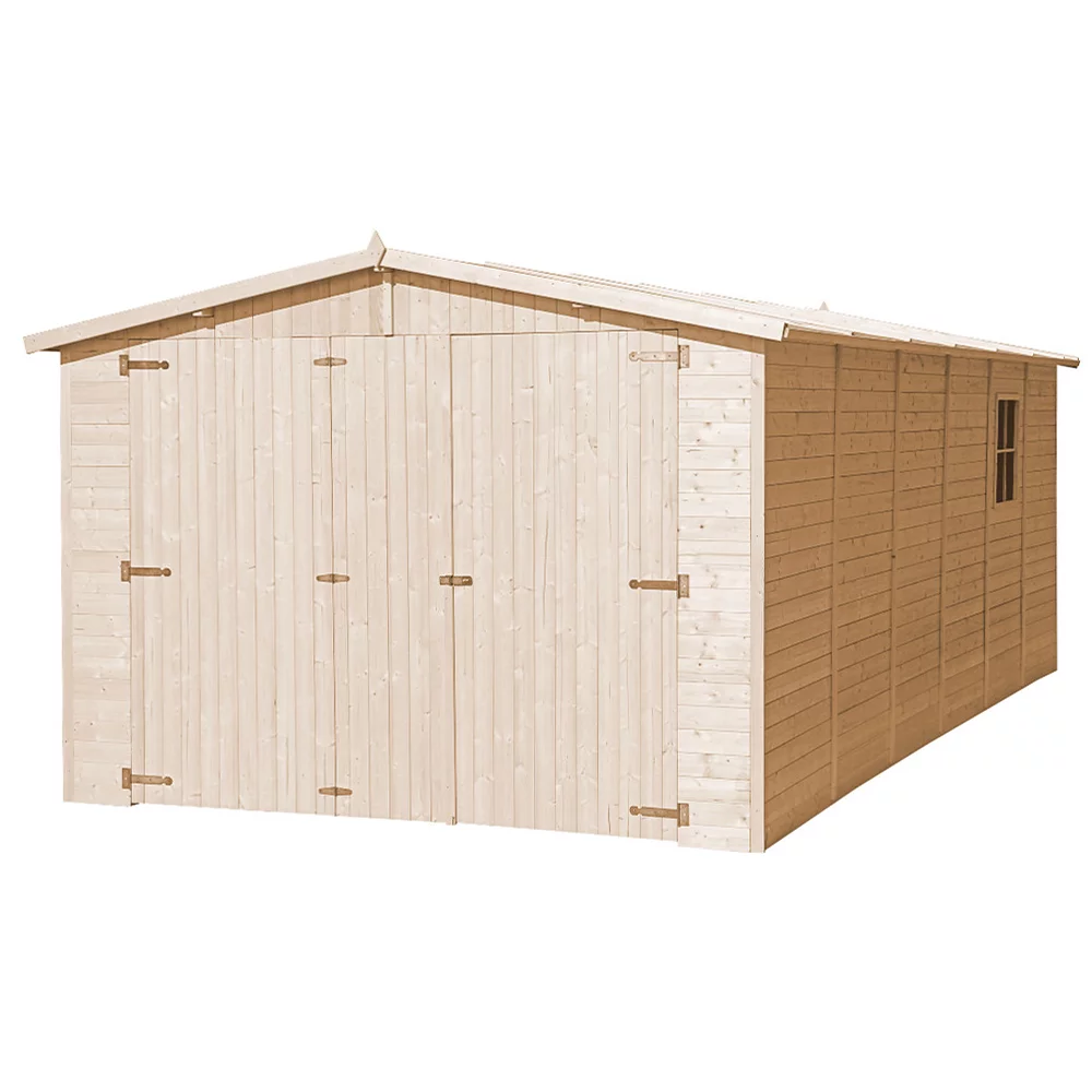 Houten garage M102 – 591 x 303 cm – 18 m2 - Afbeelding 2