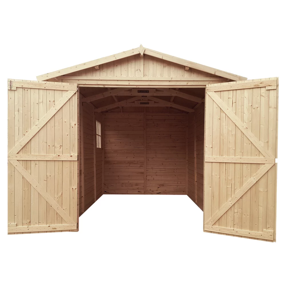Houten garage M105 – 297 x 205 cm – 6 m2 - Afbeelding 2